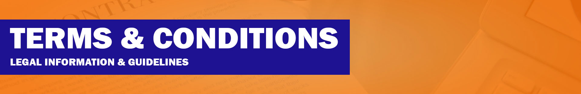Terms & Conditions Banner